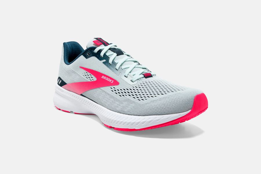 Brooks Launch 8 Road Running Shoes Womens - Grey/Pink - LGWMI-7293